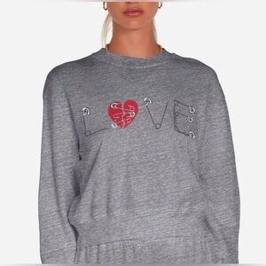 SOLD  4 Lauren Moshi Safety Pin Love Long Sleeve Shirt